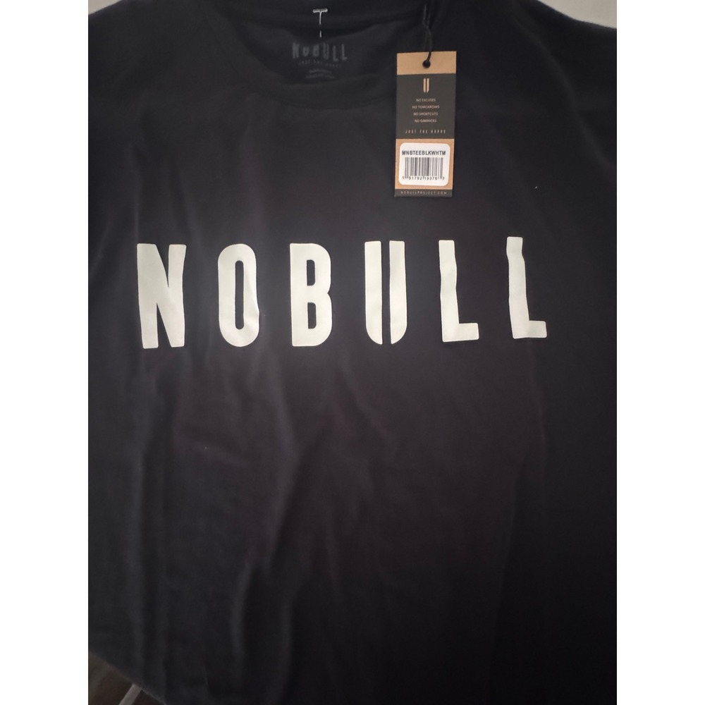 NOBULL Mens Graphic Tee Black White Logo Training Shirt NWT Medium